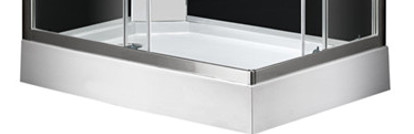 Quadratische Badezimmer-Duschkabinen chromieren schwarze Acryl-ABS Behälter gemaltes 120*80*225cm